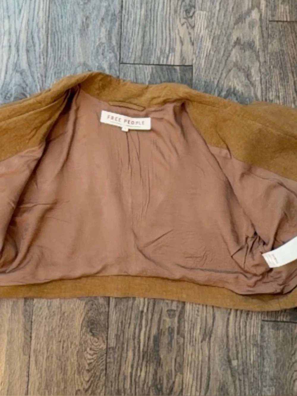 Free People Cropped Brown Blazer Jacket
